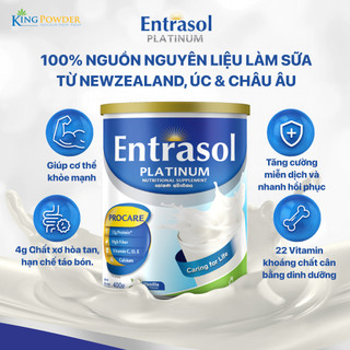 Sữa dinh dưỡng cho người trưởng thành Entrasol Platinum Hộp 400g - Sữa bột dinh dưỡng