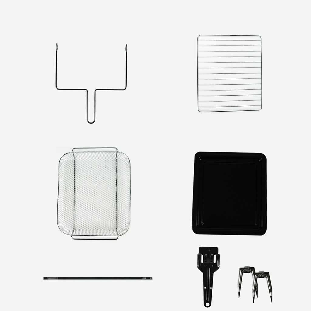 Nồi Chiên Không Dầu Kiêm Lò Nướng Mobell KMO23LI-KB-OL Dung tích 20L Chính Hãng Công Suất 1500W Mặt Kính Trong Suốt