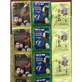Bán sỉ 10 Gói Gội đen nhân sâm thảo dược / gội là đen ( 1 dây = 10 gói)
