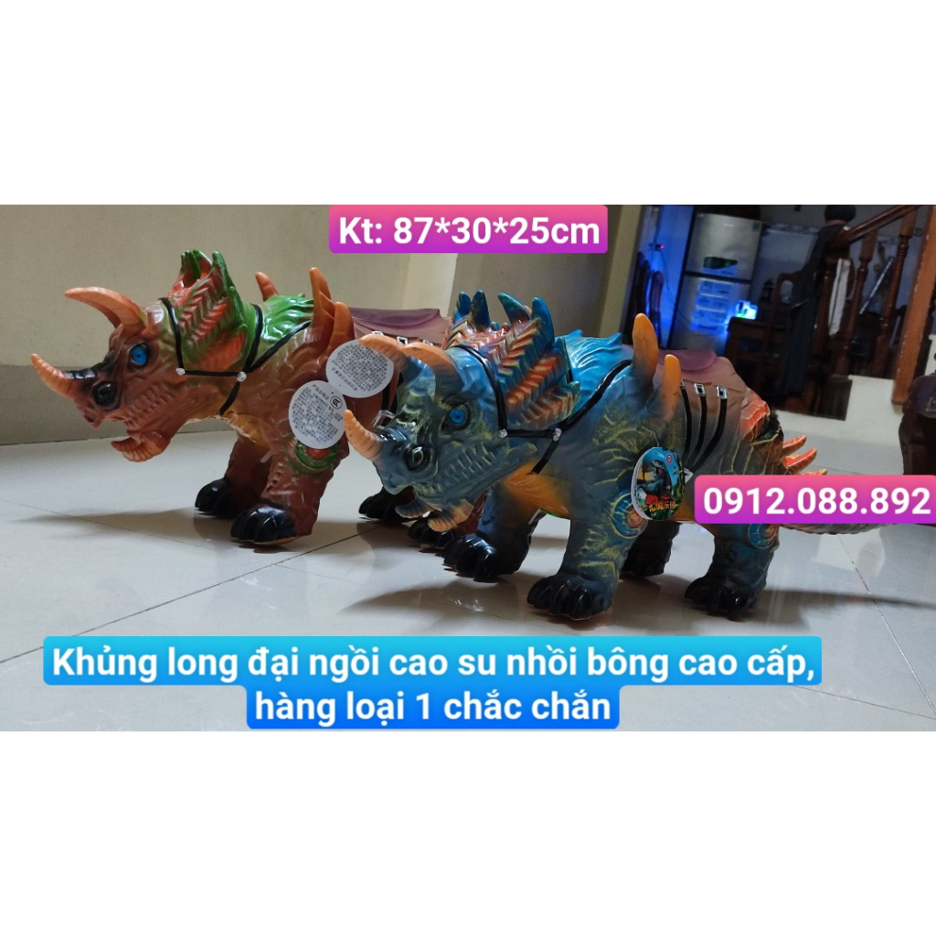 Mô hình Khủng long bằng cao su nhồi bông có thể ngồi cưỡi cho bé âm thanh chân thực 87*30*25cm- Đồ chơi size đại