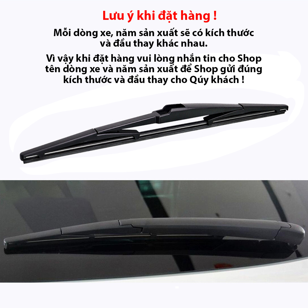Gạt mưa sau xe oto,gạt mưa sau xe hơi dòng Hyundai Creta, Getz, i10, i20, I30, Kona, Santafe, Solaris, Starex, Tucson...