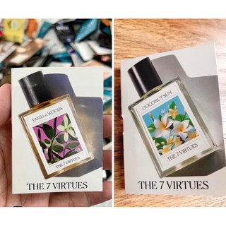 Vial chính hãng nước hoa The 7 Virtues Vanilla Woods và The 7 Virtues coconut sun, the 7 virtues cherry ambition