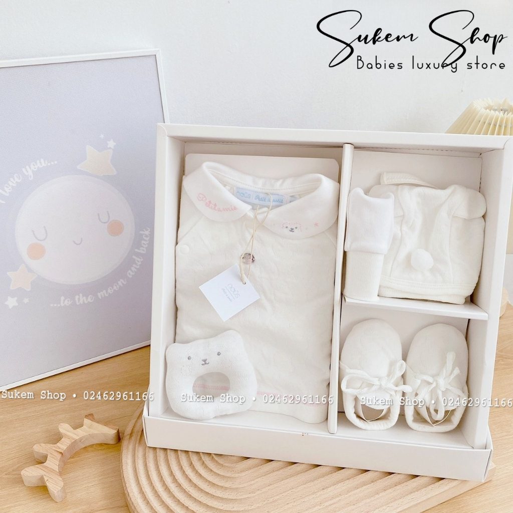 Set Quà Tặng 5 Món Sơ Sinh Nous 2023 Siêu Xinh Cho Bé 3-6kg