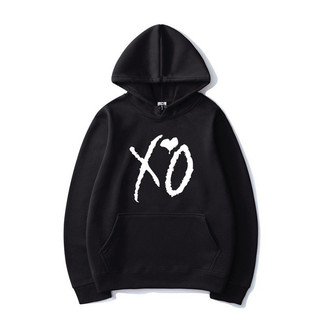 Hợp Thời Trang XO In Chữ Khoác Hoodie The Weeknd Phổ Biến Ca Sĩ Nữ Hip Hop Hoodie Chui Đầu Hoodie Thời Trang Áo Khoác