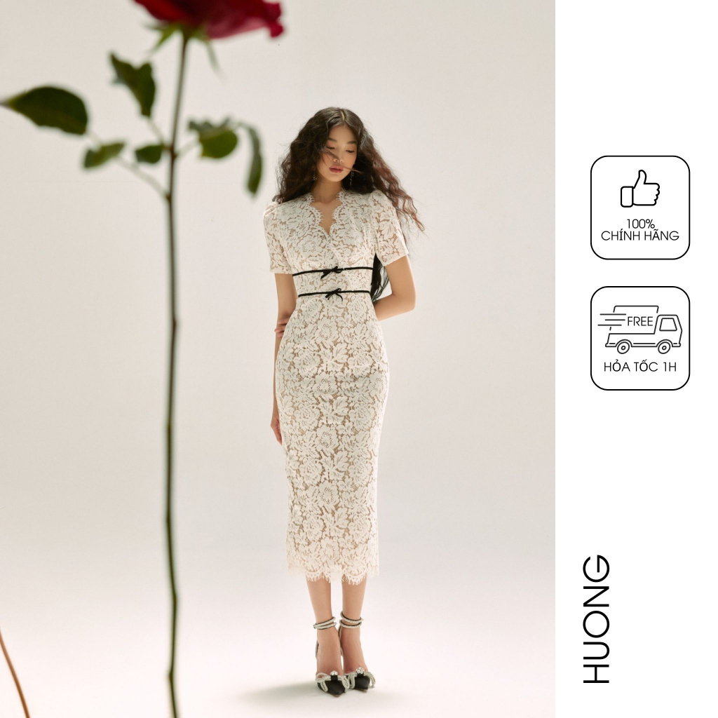 Đầm ren trắng Rosie Dress HUONG BOUTIQUE HBV1267