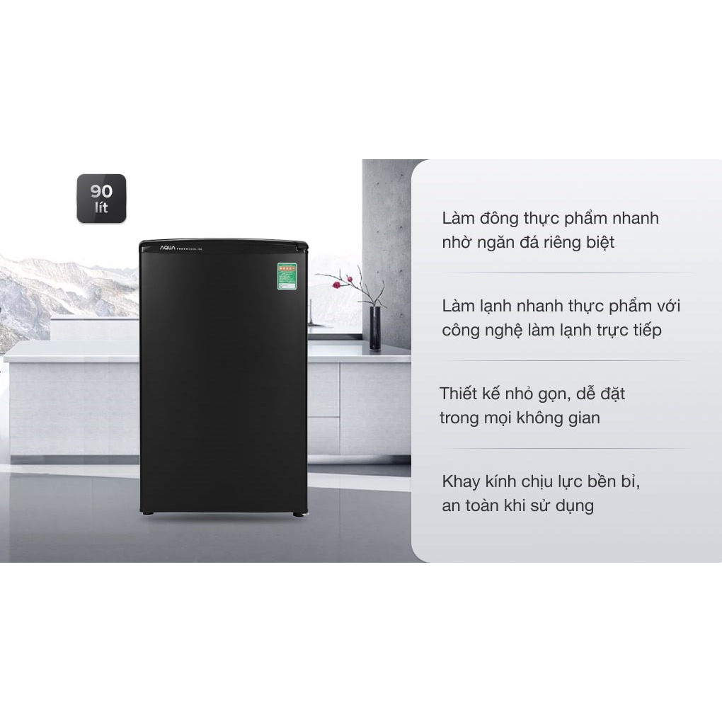 Tủ lạnh mini Aqua AQR-D99FA 90 lít & AQR-D59FA 50 lít, chính hãng, bảo hành 24 tháng tại nhà