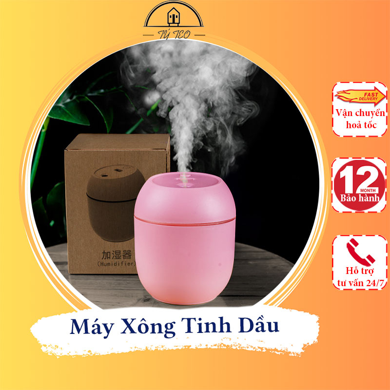 Máy Xông Tinh Dầu Mini - Tạo Ẩm Phun Sương, Khuếch Tán Tinh Dầu Đuổi Muỗi, Xông Phòng Ngủ - MXTD06 - Gia Dụng Tý Tẹo