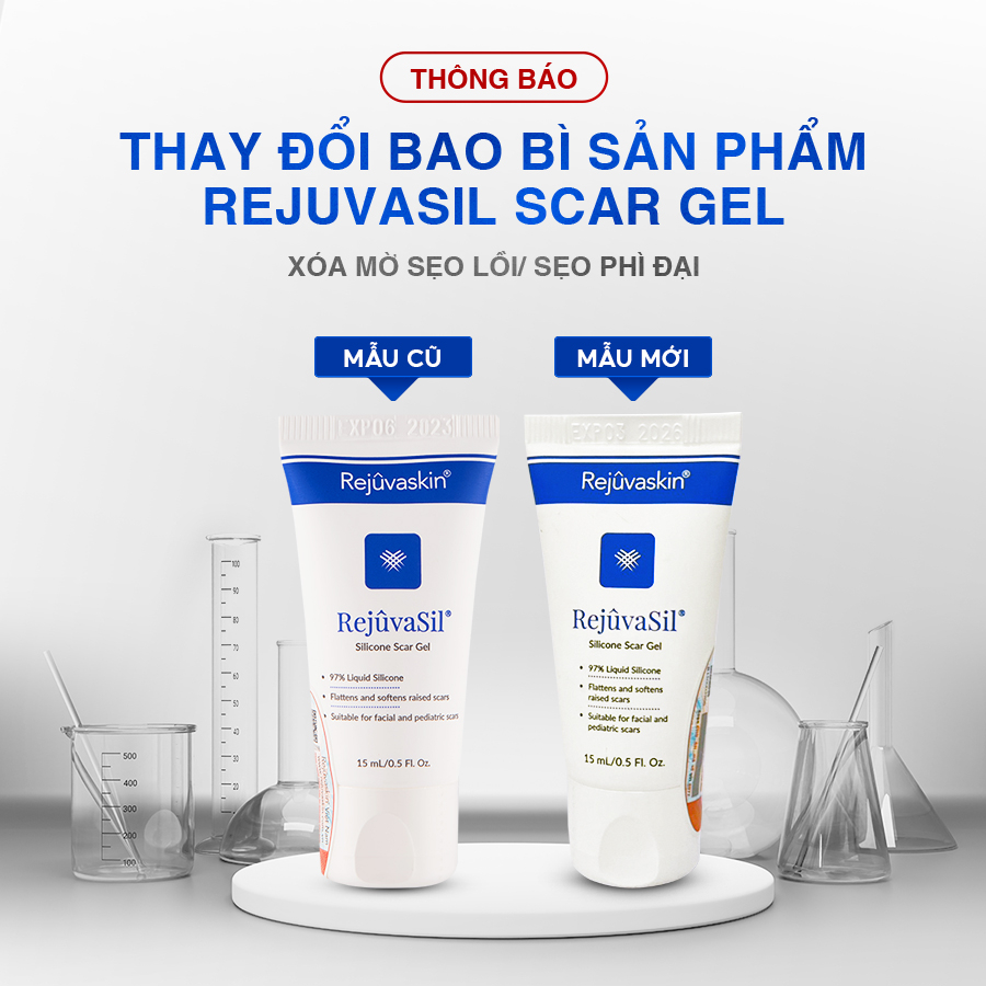 Gel Rejuvasil 15ml xóa mờ sẹo lồi/sẹo phì đại hiệu quả Được các bác sĩ khuyên dùng