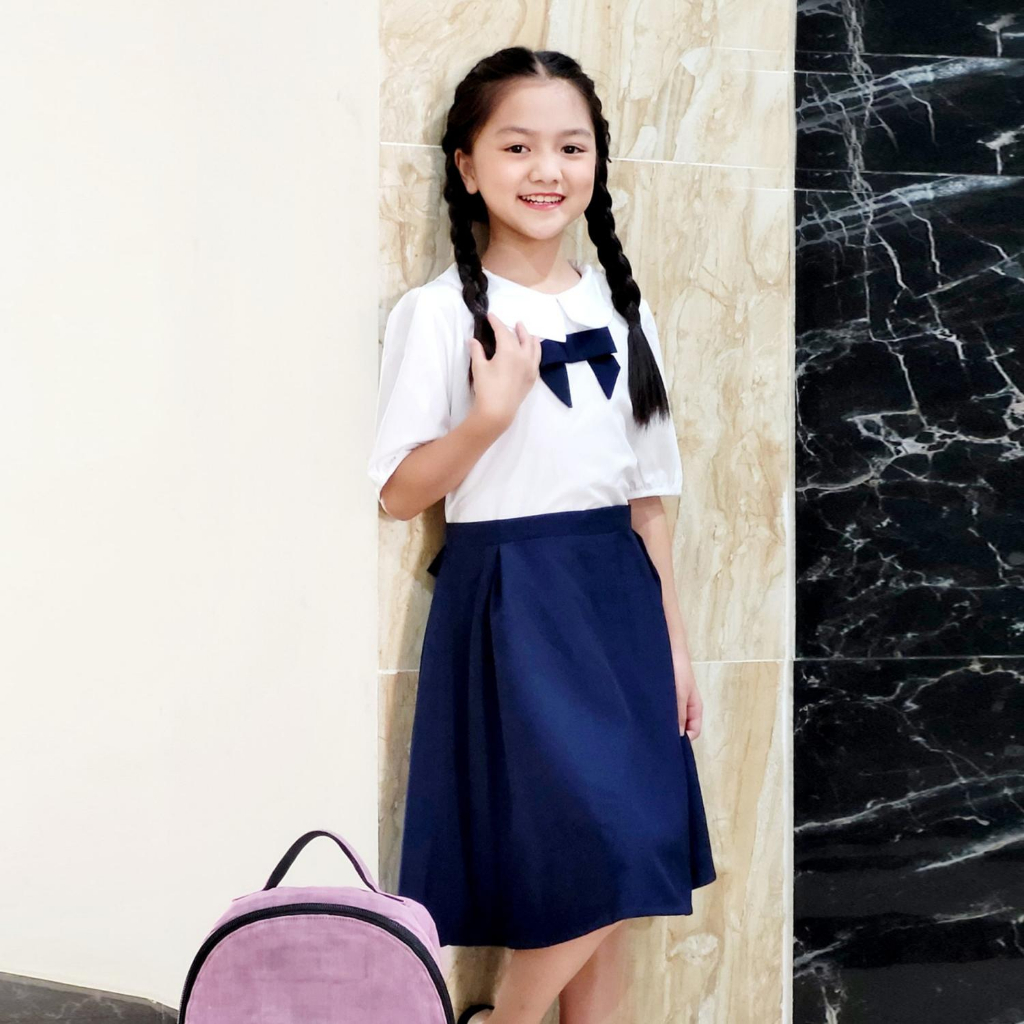 Đầm bé gái đi học đồng phục học sinh nữ váy cho học sinh