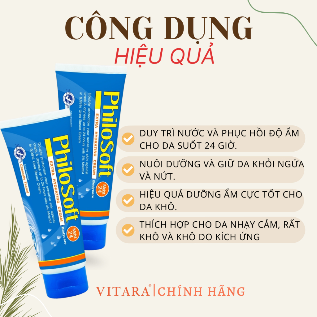 Kem Dưỡng Da Tay Philosoft Moist Cấp Ẩm Cho Da Khô Vảy Nứt Nẻ Thái Lan Tuýp 100g