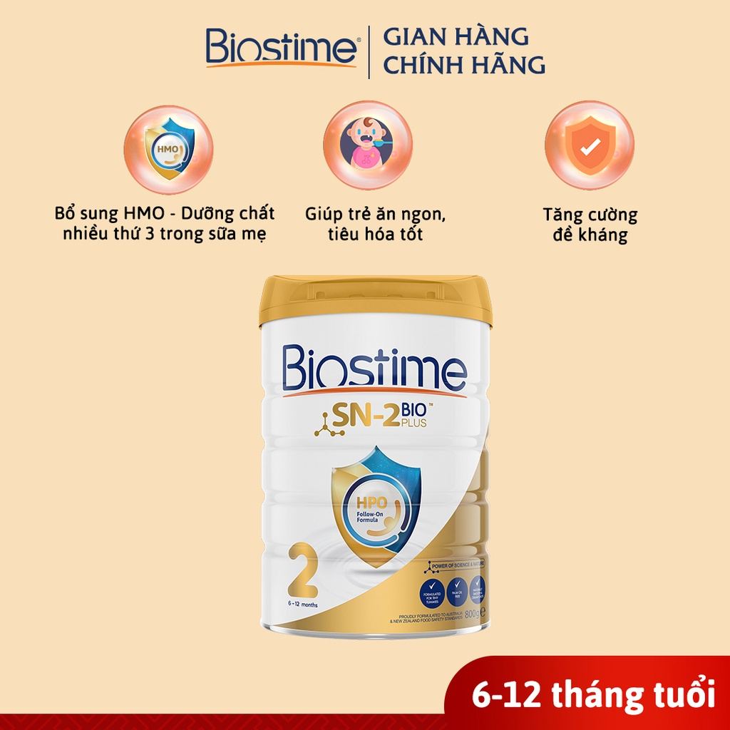 Sữa Biostime Úc  cải thiện tiêu hóa tăng cường hấp thu cho bé 800g