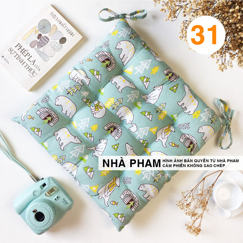 ĐỆM NGỒI BỆT HOA VĂN PATTERN HÌNH 31 (40,45,50CM)