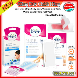 Veet wax Strips Body Veet, Wax ria mép Veet, Miếng dán tẩy lông mặt Veet- Hàng Nội Địa Đức