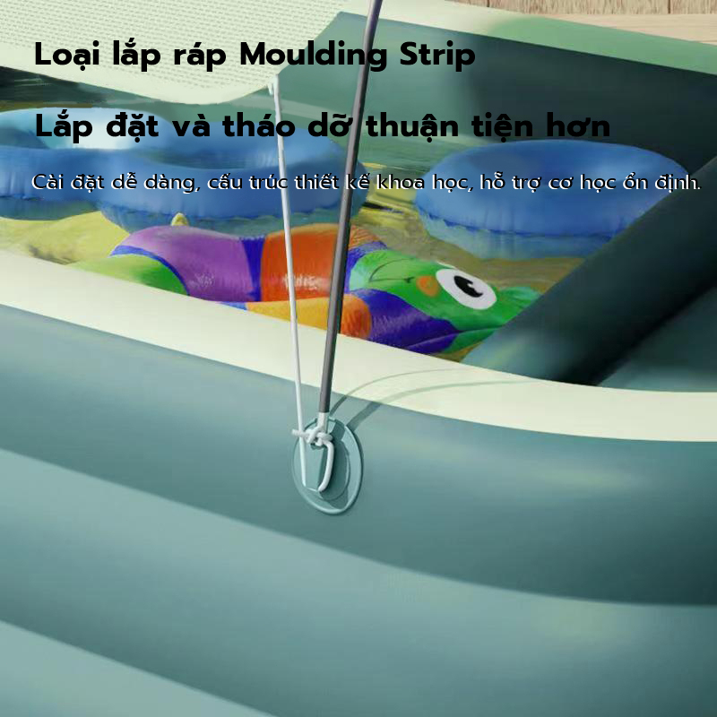 Bể bơi bơm hơi 3 tầng có mái che, Bể bơi phao Cầu trượt trẻ em đáy chống trượt, gấp gọn dễ dàng, an toàn cho bé