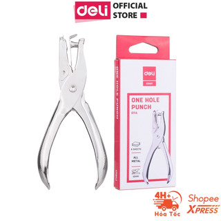 Kìm Bấm Đục Lỗ Giấy Deli - Dụng Cụ Bấm Lỗ Trên Giấy Làm Sổ Còng Cầm Tay Tiện Lợi - E0114