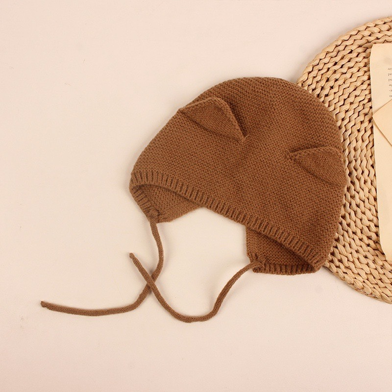 Nón len cột dây cho bé