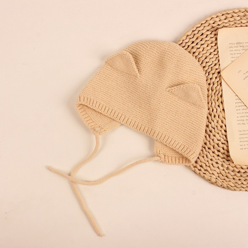 Nón len cột dây cho bé