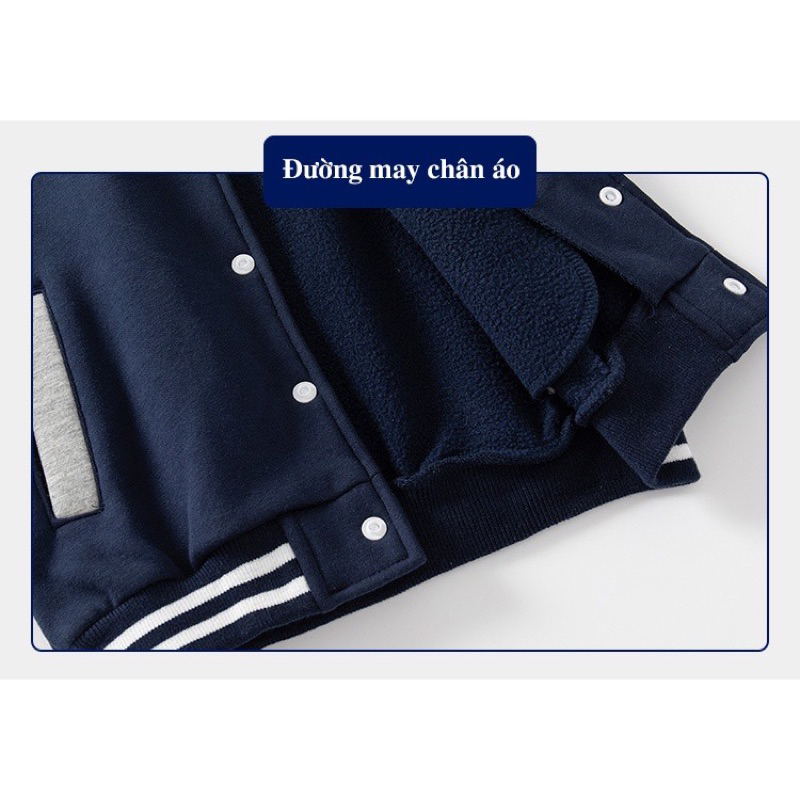 Áo khoác nỉ cho bé WELLKID áo nỉ bông dài tay họa tiết đáng yêu hàng xuất Âu Mỹ 2023