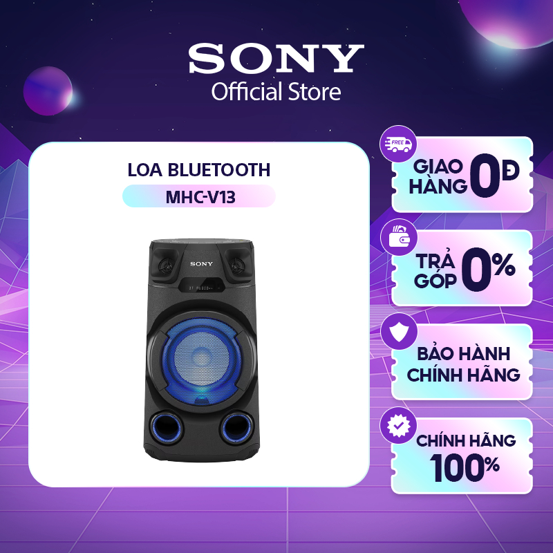 Hệ thống âm thanh Sony công suất cao V13 tích hợp công nghệ BLUETOOTH - MHC-V13