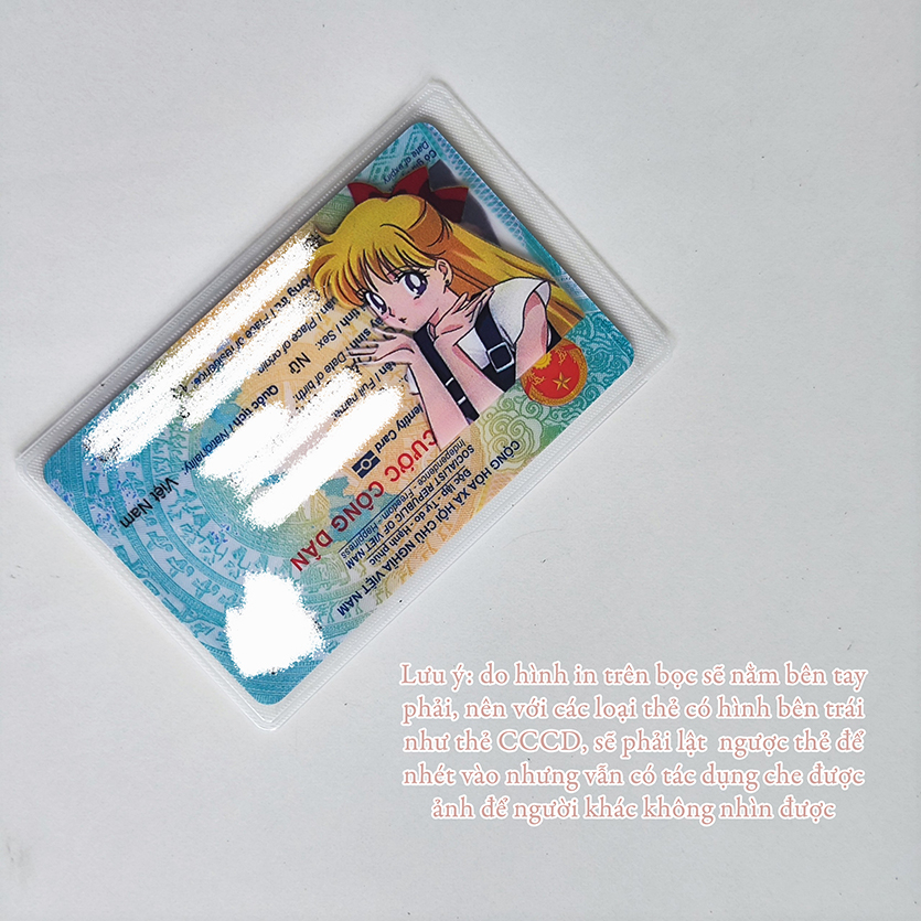 Bọc Thẻ Che Mặt Hình Sleeve Bao Thẻ Học Sinh Vui Nhộn Cho Người Hướng Nội