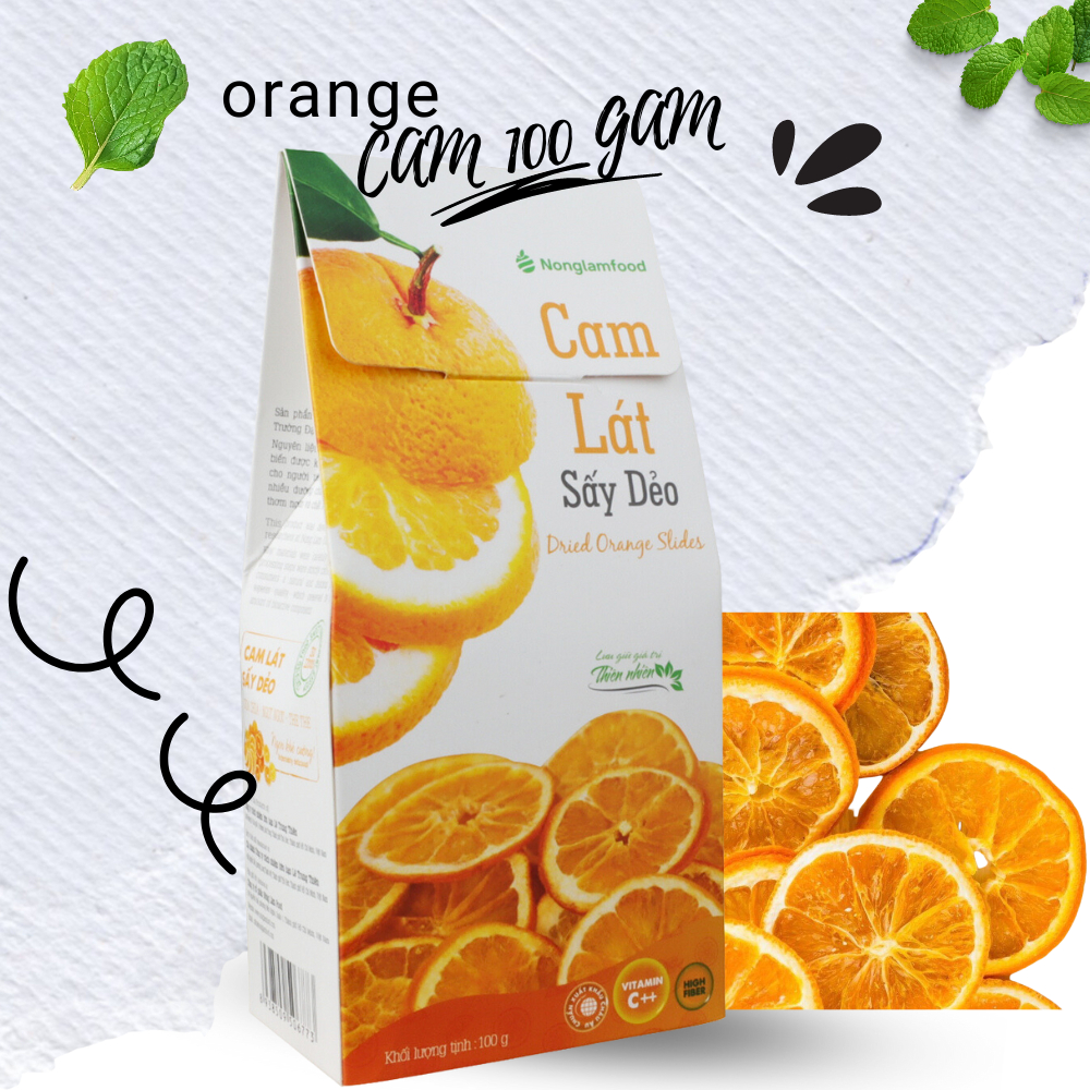 Cam sấy dẻo giàu vitamin, hoa quả trái cấy sấy ít đường healthy hỗ trợ giảm cân Nông Lâm Food