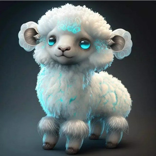 Tranh đính đá 12 con giáp- tranh con cừu