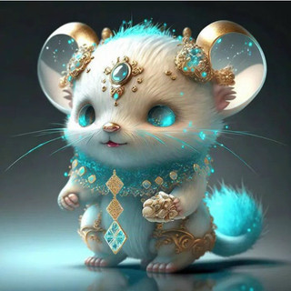 Tranh đính đá 12 con giáp- tranh tuổi con chuột