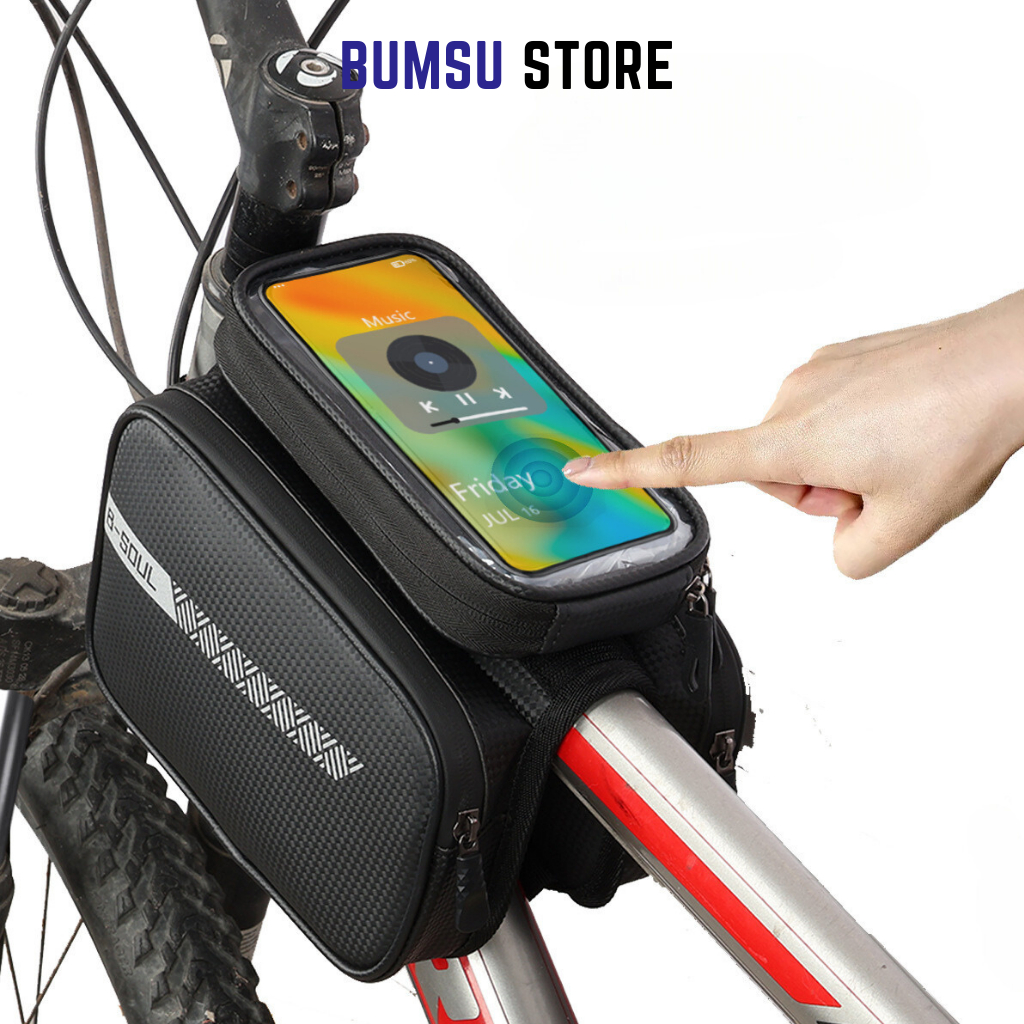 Túi xe đạp B-soul phát quang chống nước cảm ứng nhạy phù hợp với dòng xe đạp thể thao, túi treo sườn - SM1