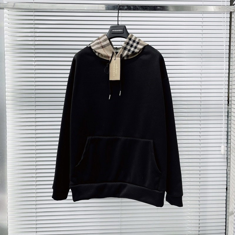 Áo Khoác Hoodie Zip Phối Họa Tiết Mũ Kẻ Caro, Áo Khoác Nam Chất Vải Nỉ Cao Cấp