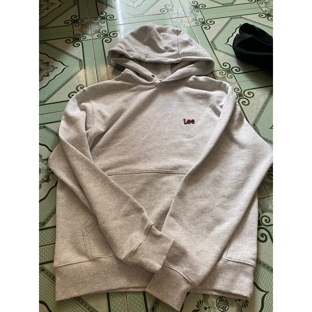 Áo Hoodie Lee, vnxk dư, áo unisex, màu xám