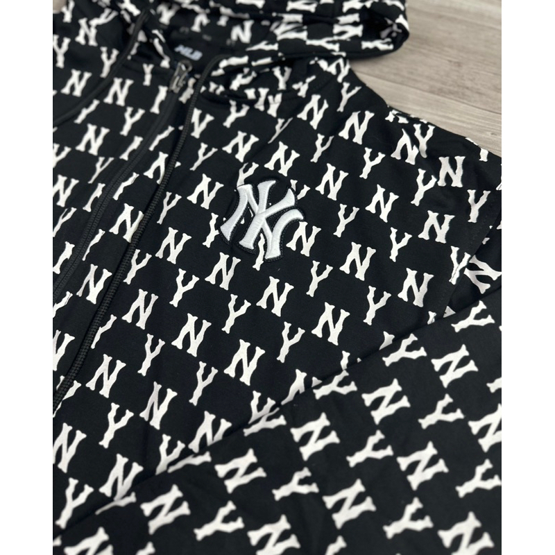 Hoodie Zip MLB Monogram Có Khóa kéo Vải cotton 100%