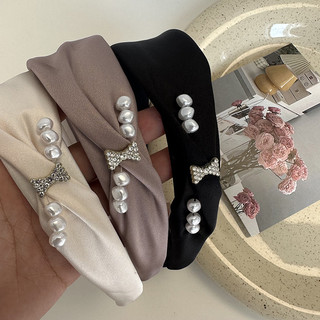 Băng đô cài tóc vải lụa satin phong cách tiểu thư