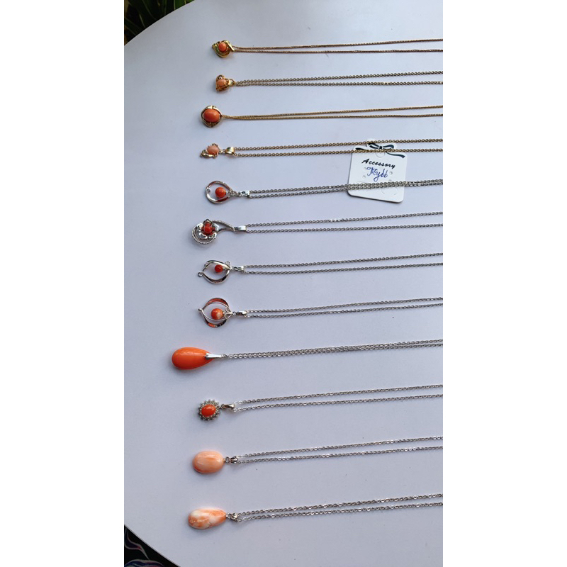 Dây chuyền san h.ô đỏ hồng si Nhật