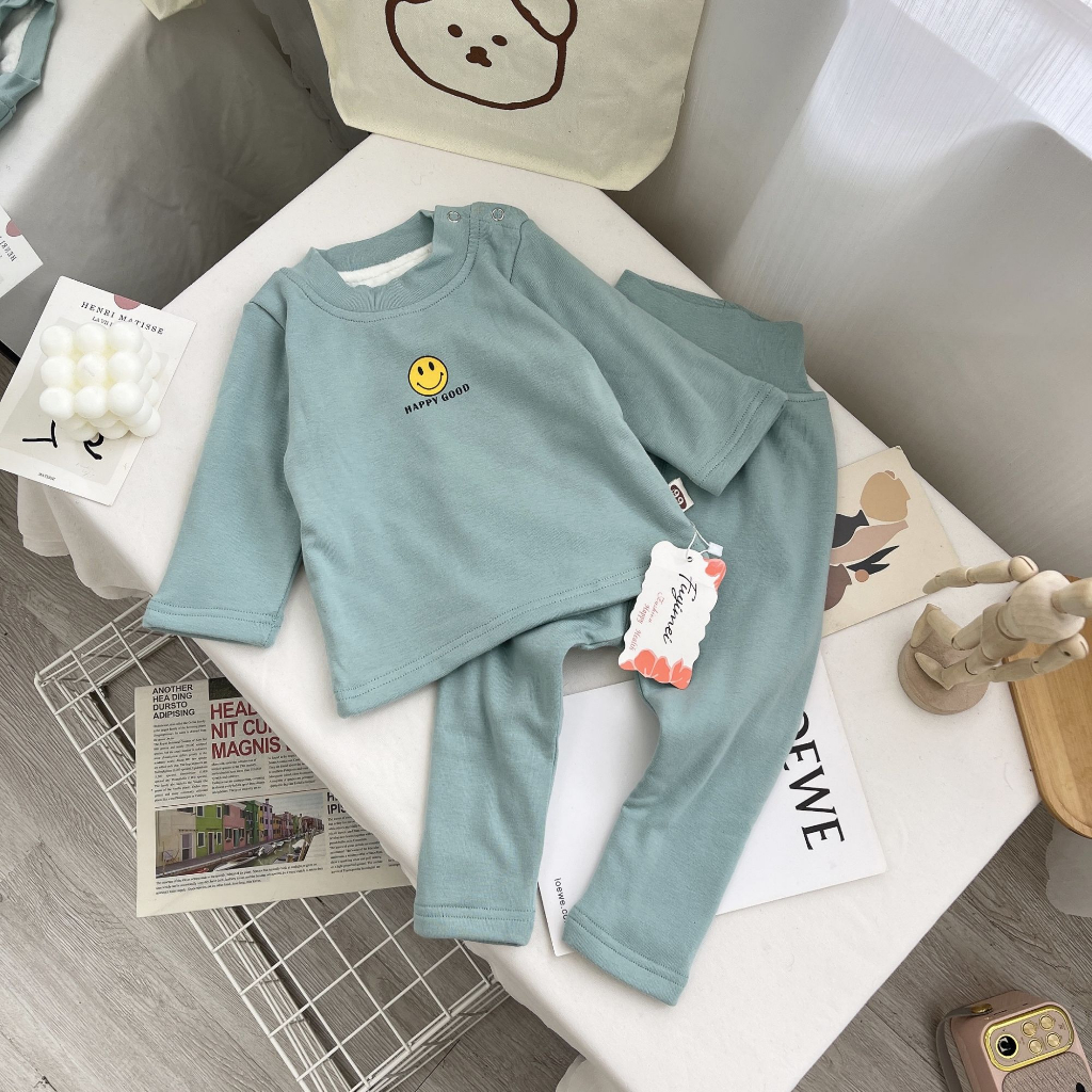 Bộ Đồ Thu Đông Dài Tay Cho Bé Trai Gái Chất Nỉ Mềm Mịn Hàng Quảng Châu Cao Cấp Mã 800 - 804