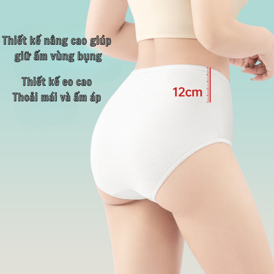 Combo 5 Quần Lót Giấy Cotton 100% SPORTY Dùng 1 Lần Đáy Quần 2 Lớp DAN L&U 0055