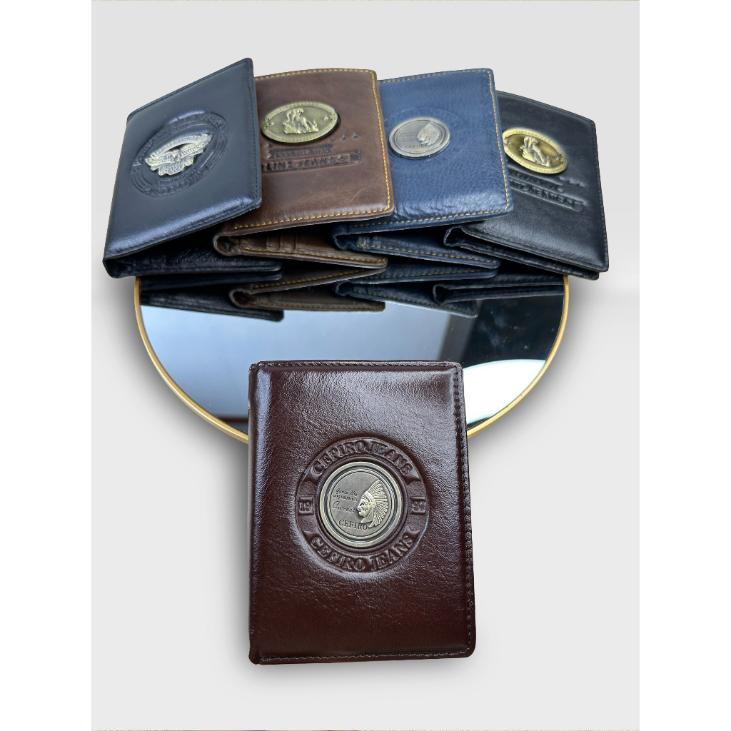 Ví da bò nam dáng đứng thiết kế hiện đại