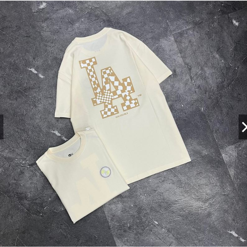 [Authetic💯] Áo Thun NEW ERA LA Collection YIHUA Ss23 NEW MLB LA * Beige: 13558559