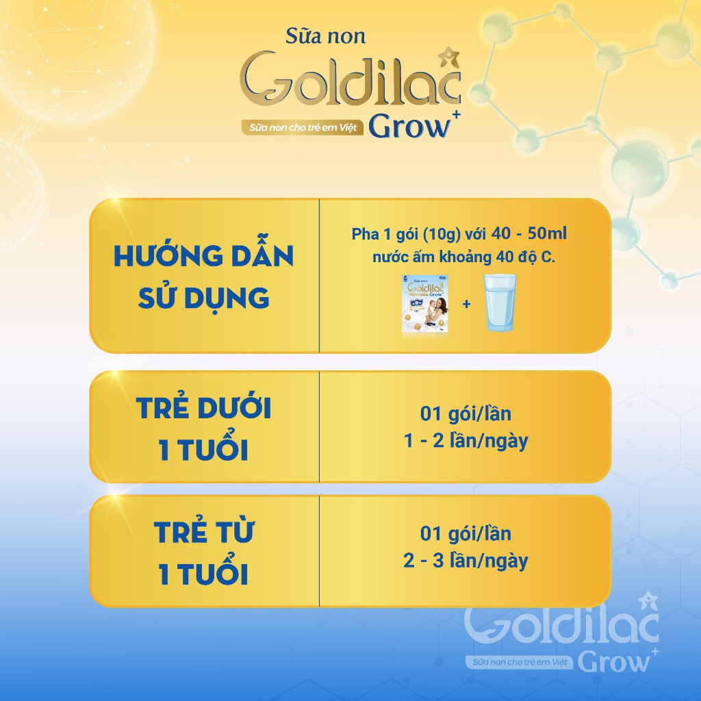 Sữa Non cho bé GOLDILAC GROW - Giúp Bé Cải Thiện Tiêu Hóa, Ăn Ngon Ngủ Ngon, Tăng Cường Hệ Miễn Dịch
