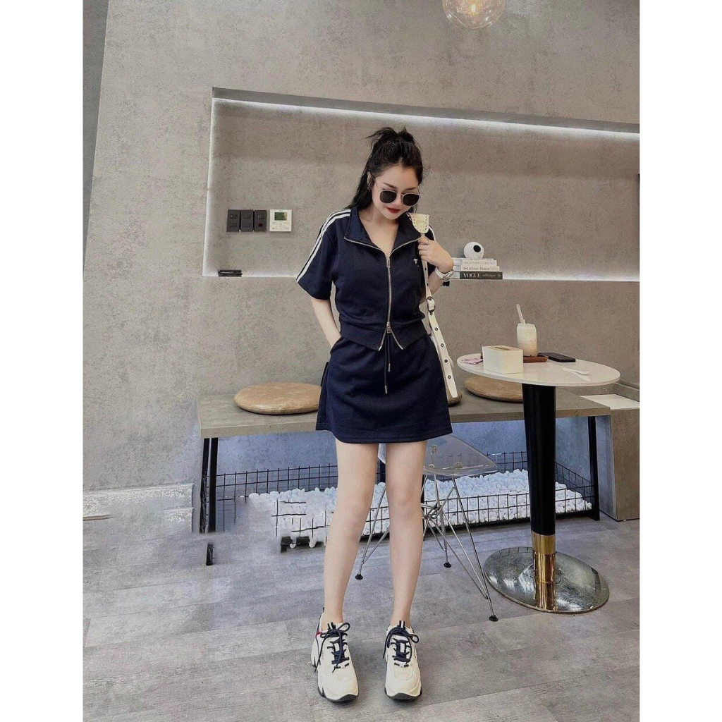 ❗❗SET BỘ ÁO + CHÂN VÁY UMI CHẠY SỌC MIX CHÂN VÁY ❗❗