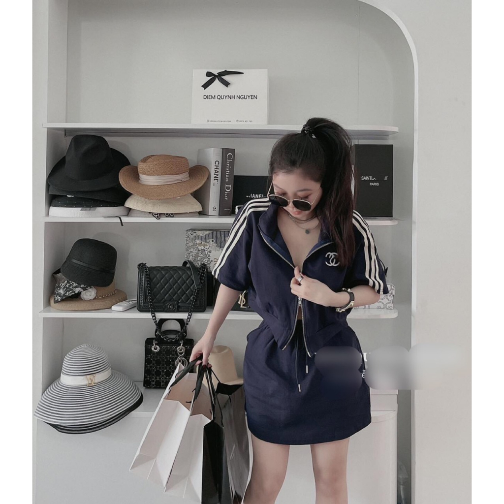 ❗❗SET BỘ ÁO + CHÂN VÁY UMI CHẠY SỌC MIX CHÂN VÁY ❗❗