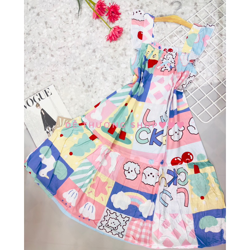 Đầm ngủ đuôi cá tay cánh tiên tôn size L từ 45-dưới 65kg