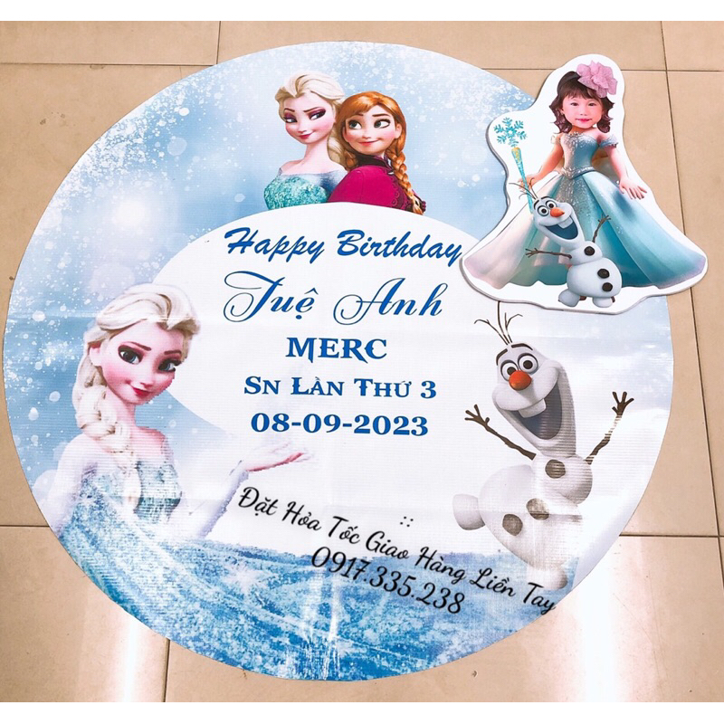 Set Bóng Công chúa Elsa Cả Bộ Backdrop