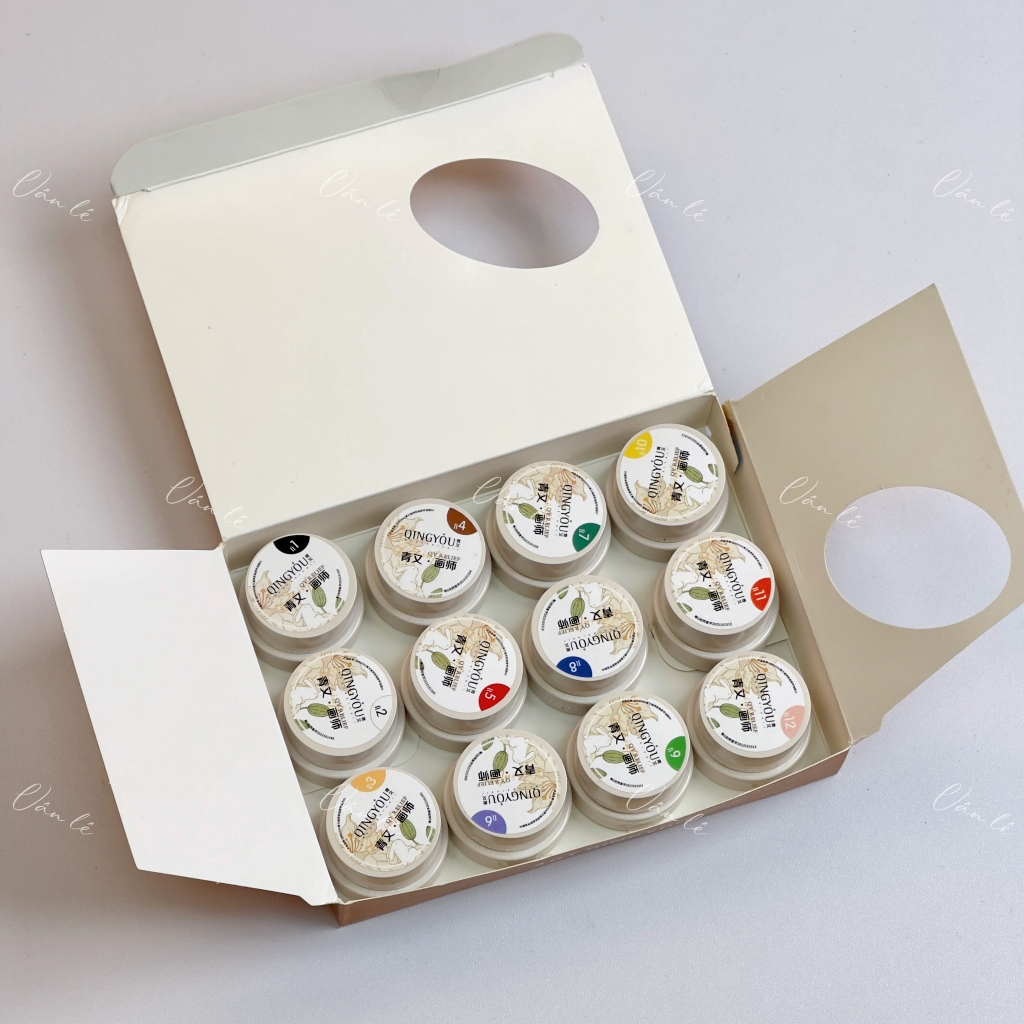 Set gel vẽ QingYou 12 màu vẽ nail