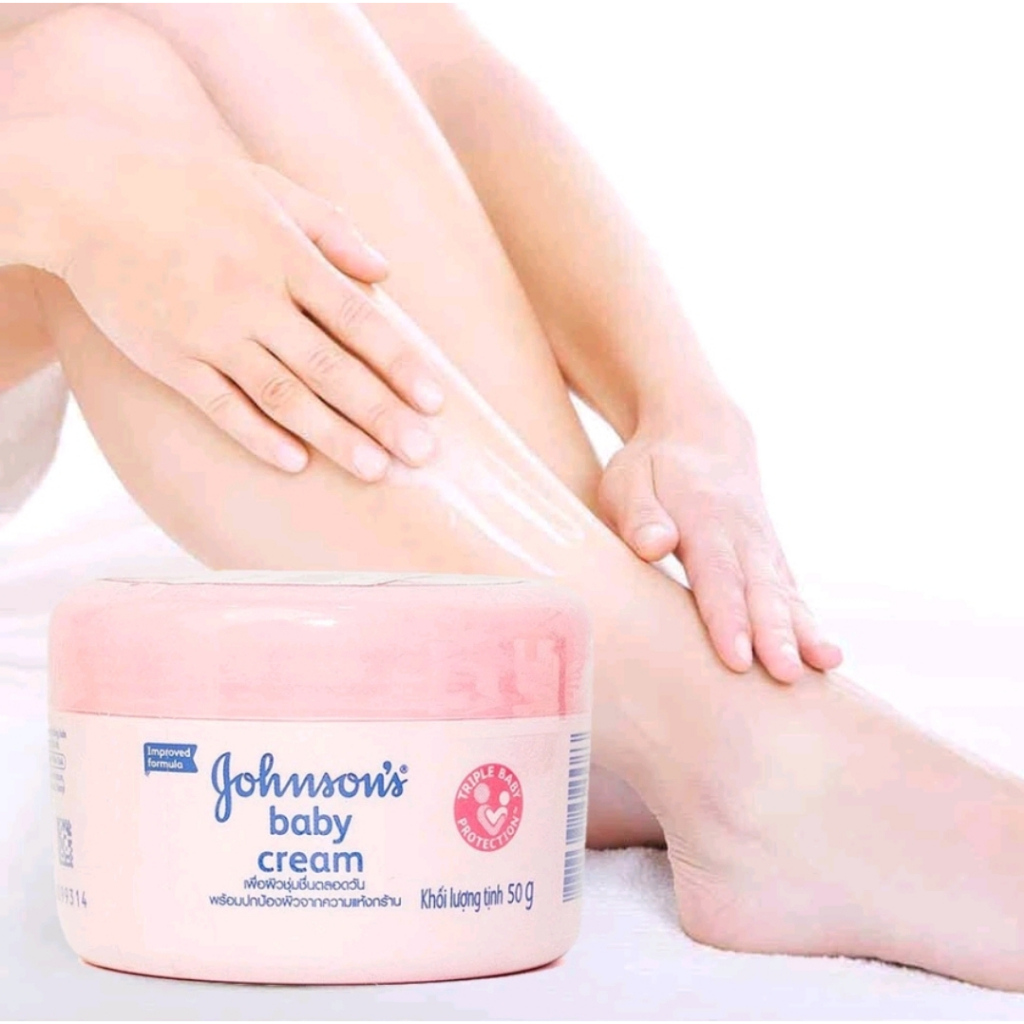 [HCM]Kem Dưỡng ẩm Da Chứa Sữa Và Gạo cho em bé Johnson’s Baby (50g)