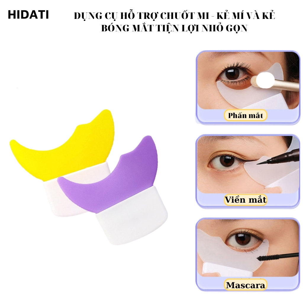 Dụng cụ hỗ trợ chuốt mi mascara Hidati không lem, bảng to - Kẻ mí kẻ bọng mắt tiện lợi đa năng loại 1 chất liệu mềm dẻo