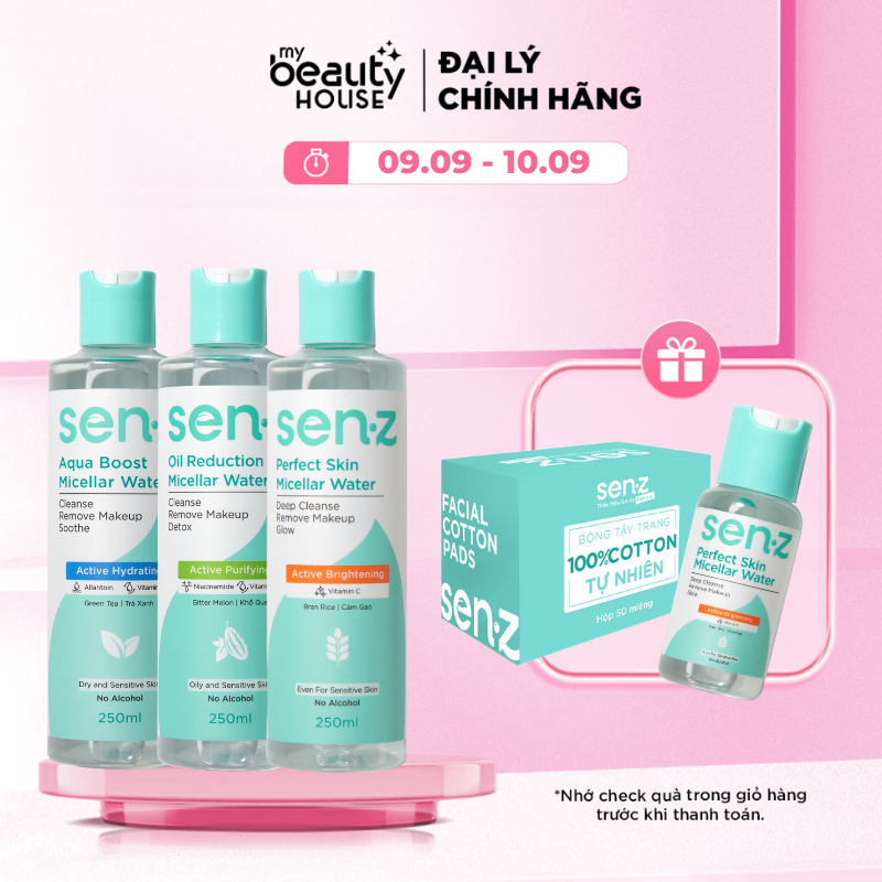 Nước Tẩy Trang Làm Sạch Da Chiết Xuất Từ Tự Nhiên SenZ Micellar Water 250ml