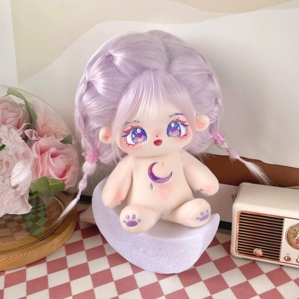 Doll không thuộc tính tóc tơ 20cm có tai và đuôi - Búp bê không thuộc tính tóc tơ 20cm có xương