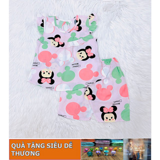 [Siêu mẫu đồ tole loại 1, size 25 - 45kg] Đồ bộ tole quần lửng cho bé gái mát, mịn/ Bộ tole mặc nhà bé gái