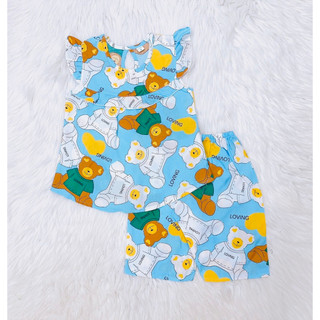 [TÔN LOẠI 1, size 7(15-16kg) ] Đồ bộ tôn (tole, lanh) ngắn tay quần lửng cho bé gái mát, mịn (nhiều size, nhiều mẫu)