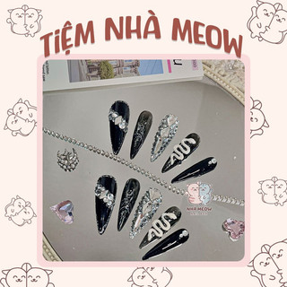 Nail box thiết kế - tiệm nhà meow rắn đen đá sang chảnh - t313